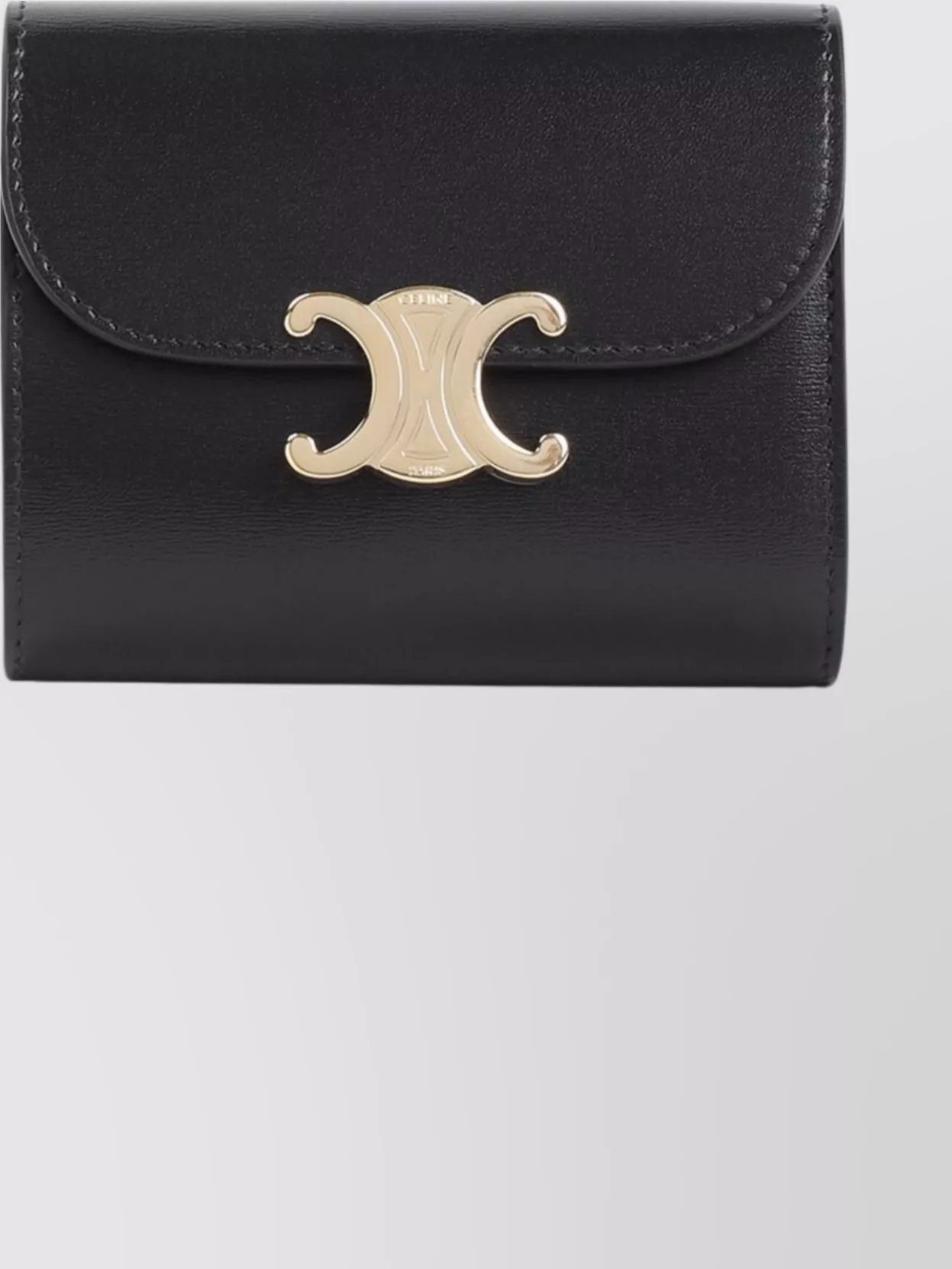 Celine Flap Wallet Compact Gold-Tone Hardware