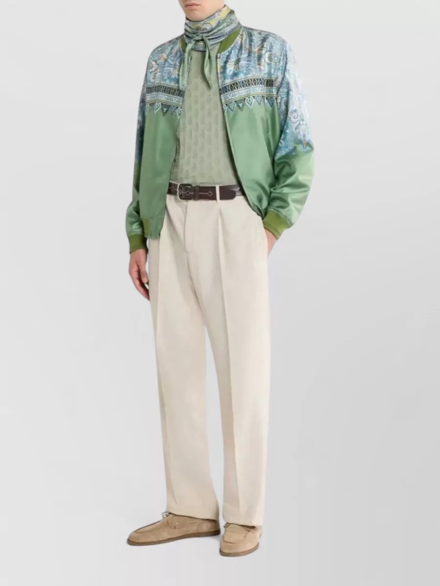 Etro Paisley Cotton Crew-Neck T-Shirt