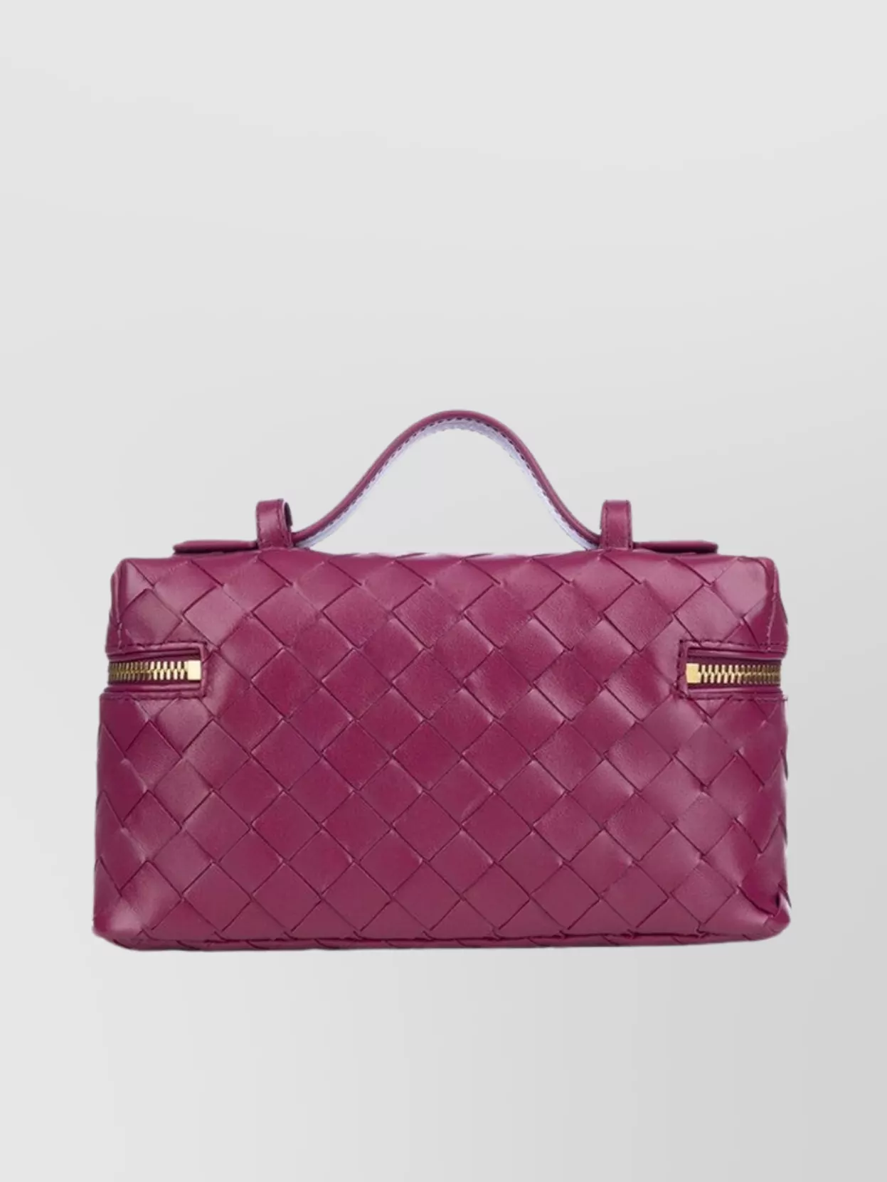 Bottega Veneta Handle Woven Rectangular Cardholder In Pink