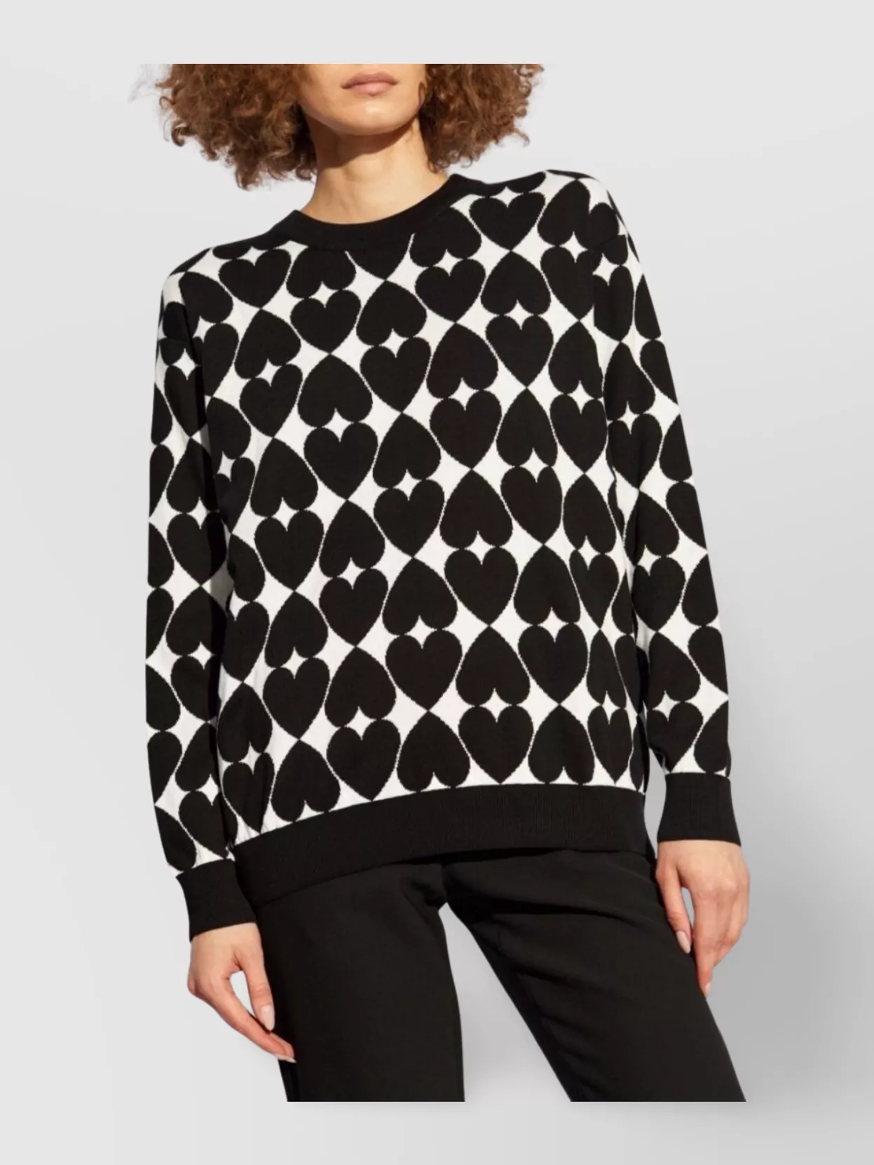 Moschino Heart Pattern Knitwear Crew Neck