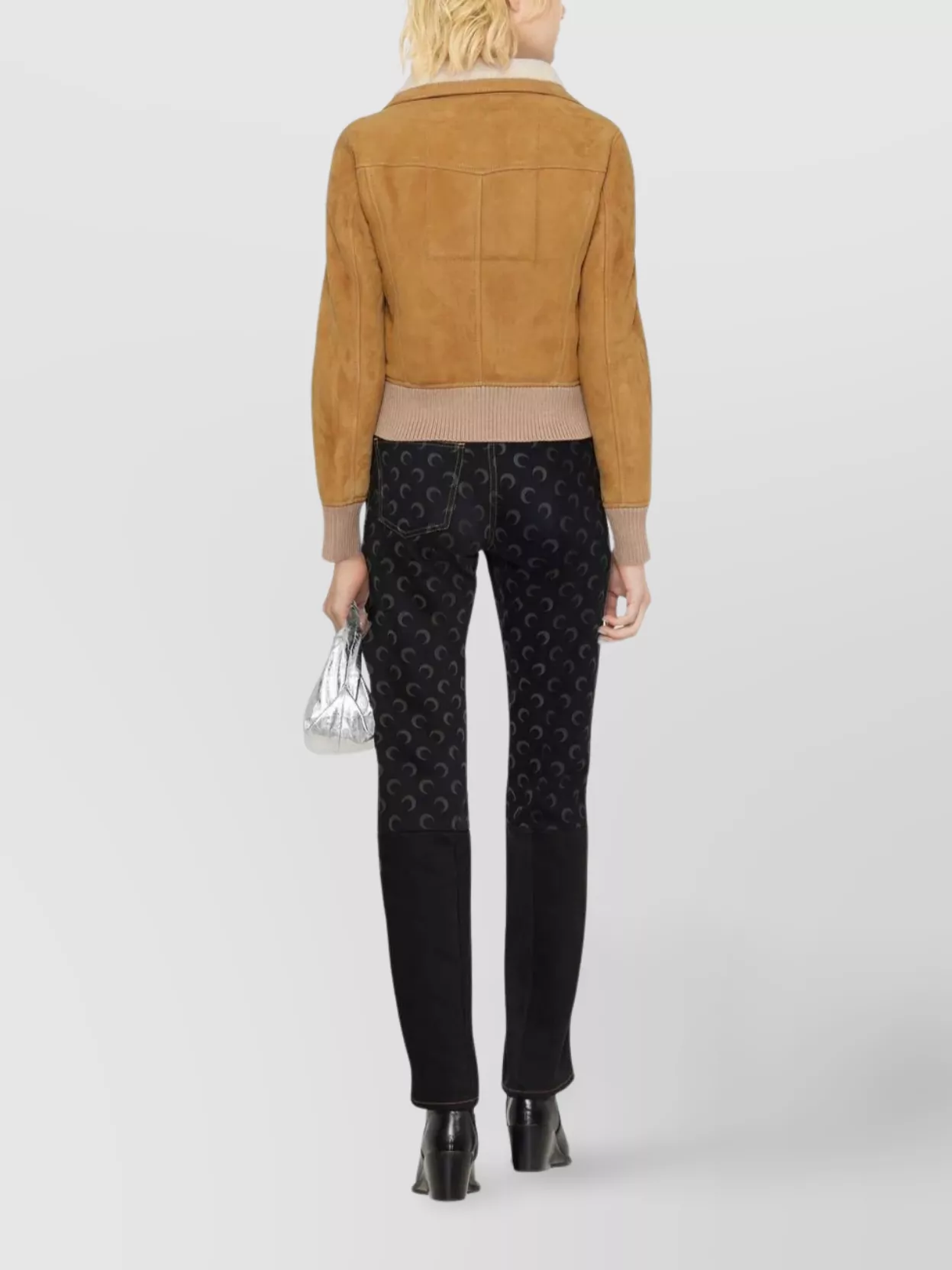 DSQUARED2 RIBBED-DETAIL ZIP-UP BOMBER JACKET WITH FRONT POCKETS