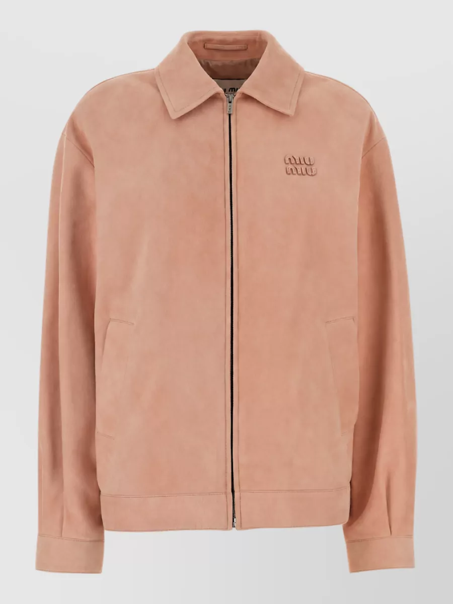 Miu Miu Suede single breasted coat