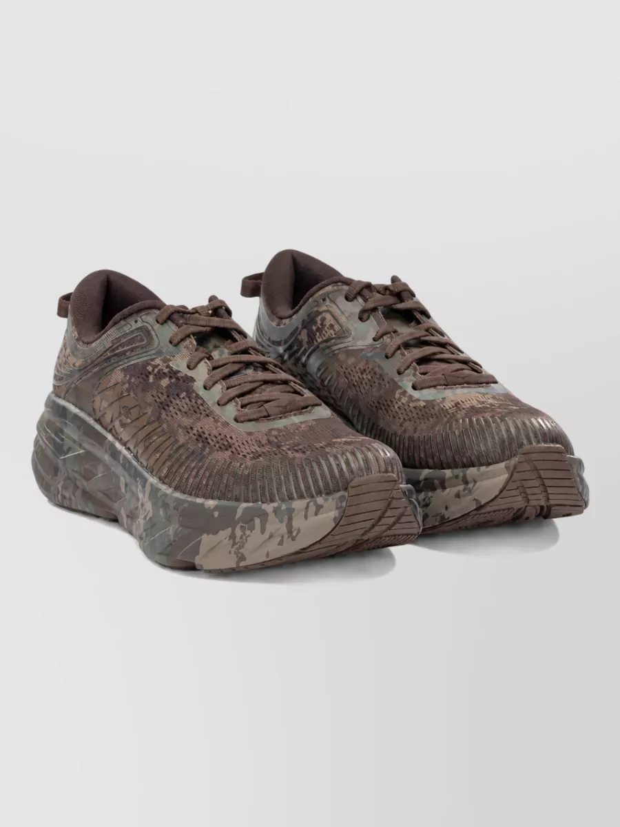 Hoka Mesh Bondi 7 Beams Low-Top Sneakers