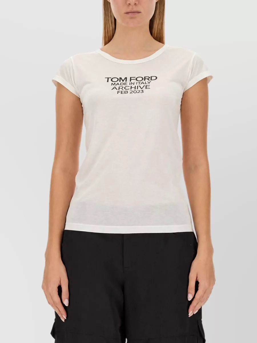 Tom Ford Silk Logo T-Shirt