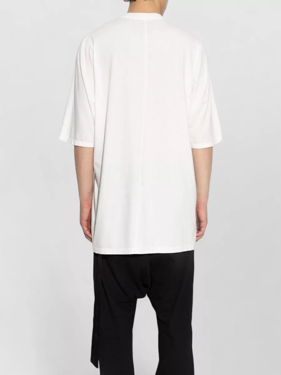 Rick Owens Drkshdw Asymmetrical Hem Crew Neck Relaxed Fit T-Shirt