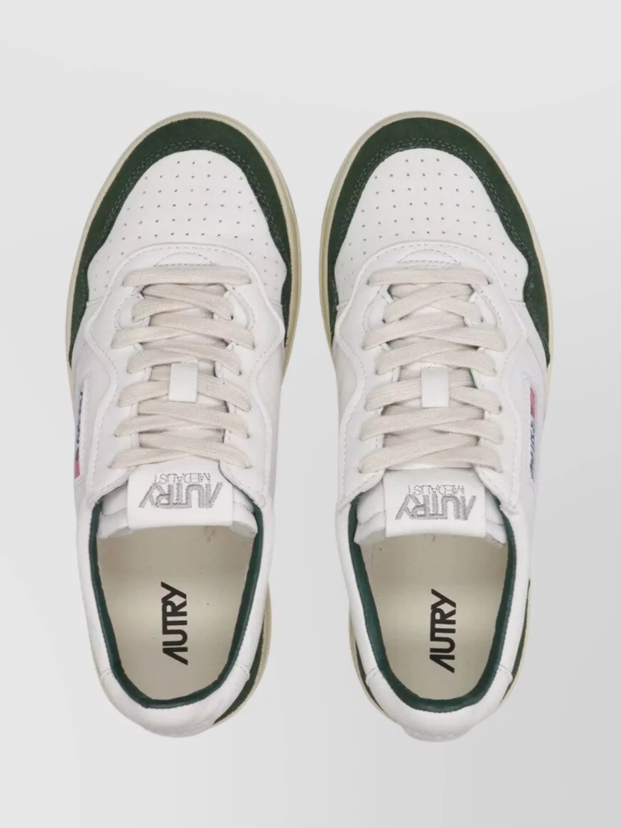 Autry Medalist Panelled Low-top Sneakers In Green