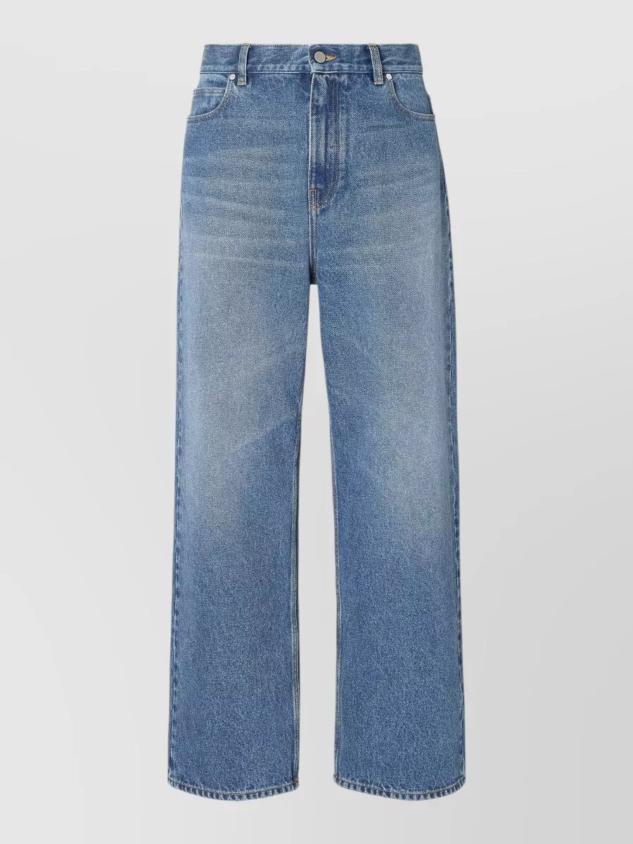 Fendi denim relaxed-fit straight-leg jeans