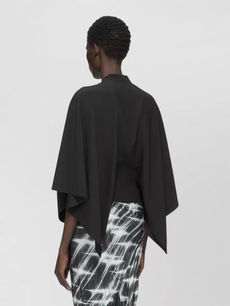 Rick Owens V-Neck Kimono-Sleeve Top