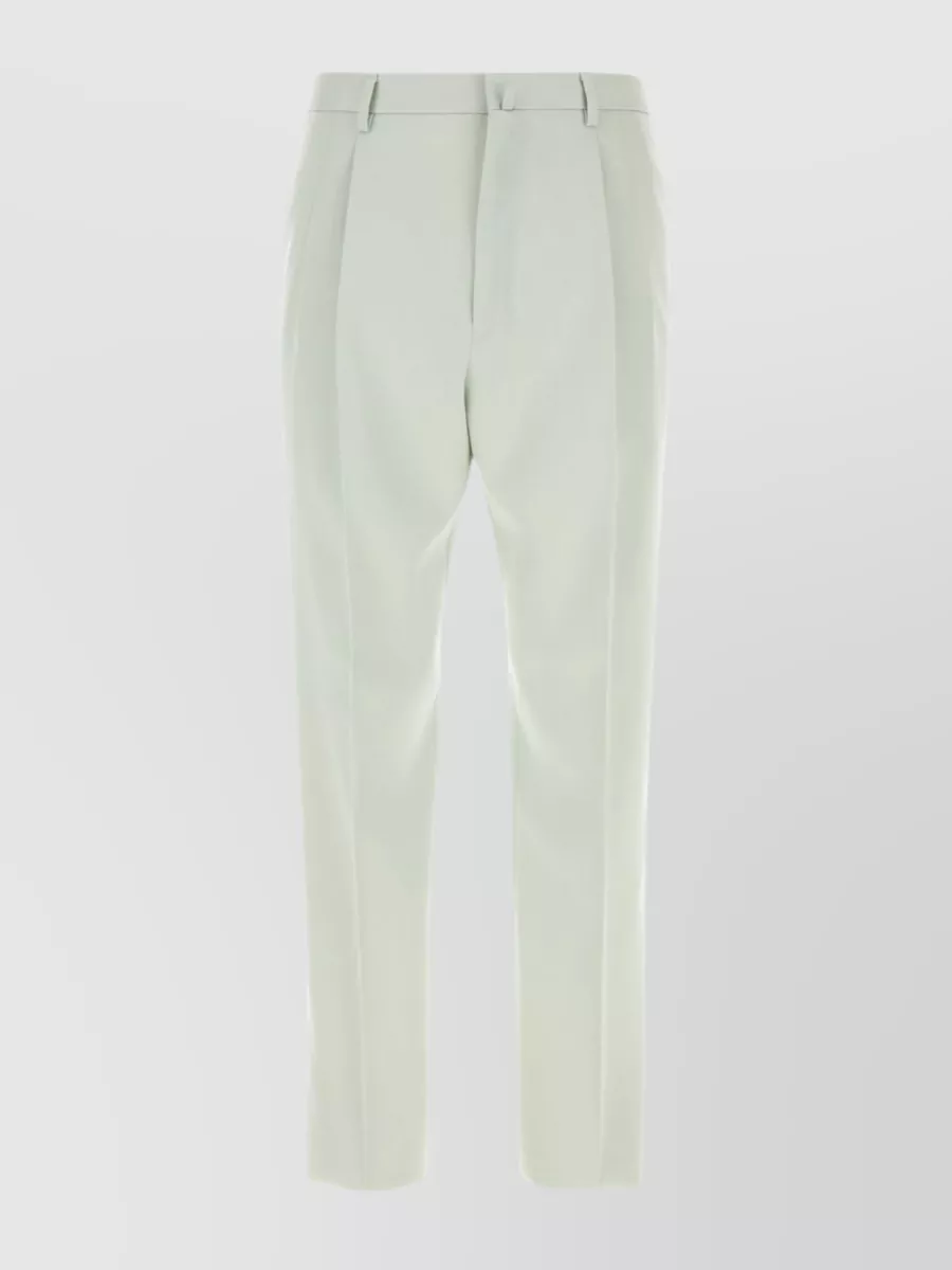 Shop Lanvin Inverted Pleat Wool Trousers In Pastel