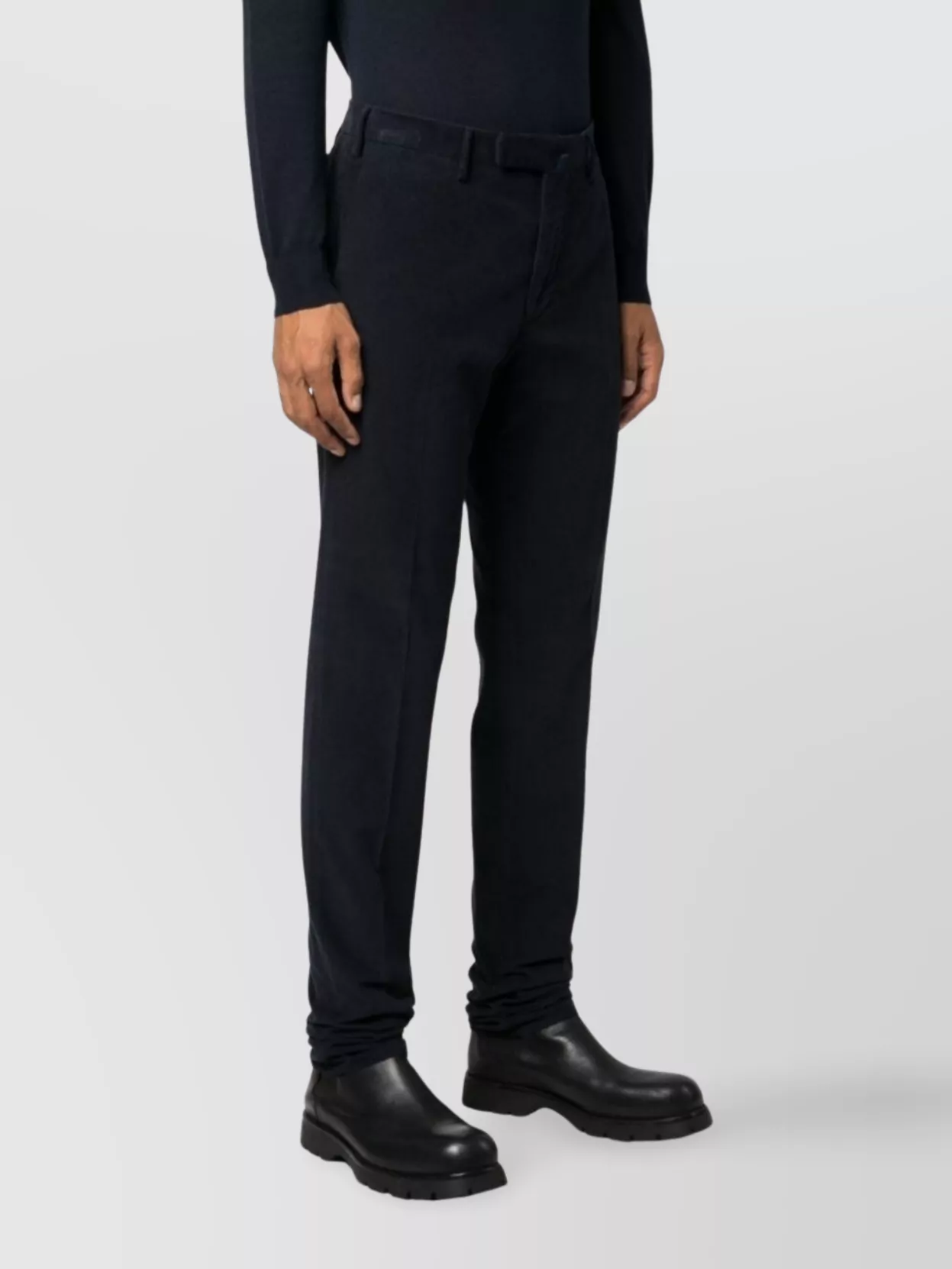 Incotex Trousers With Back Pockets And Belt Loops In Black