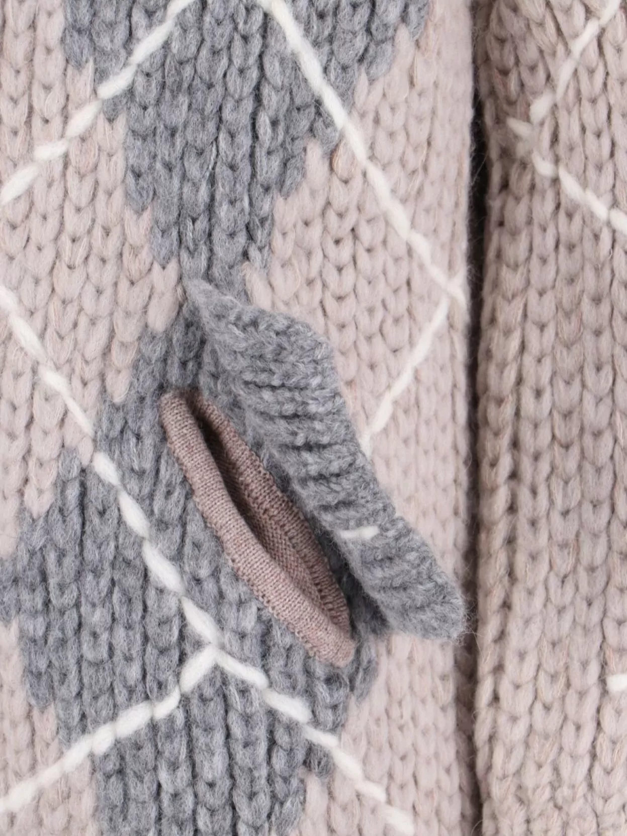 Ermanno Scervino Argyle Pattern Crewneck Front Pockets