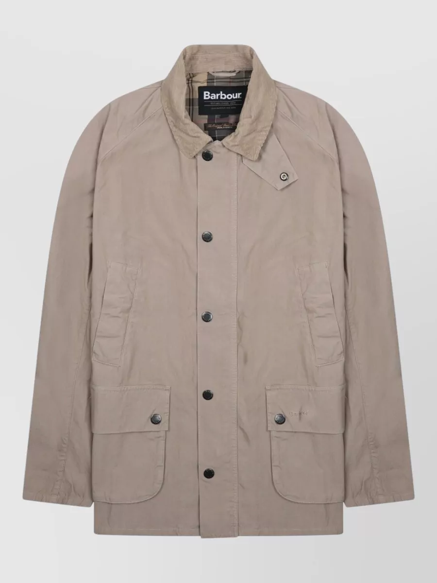 Barbour cotton single-breasted coat