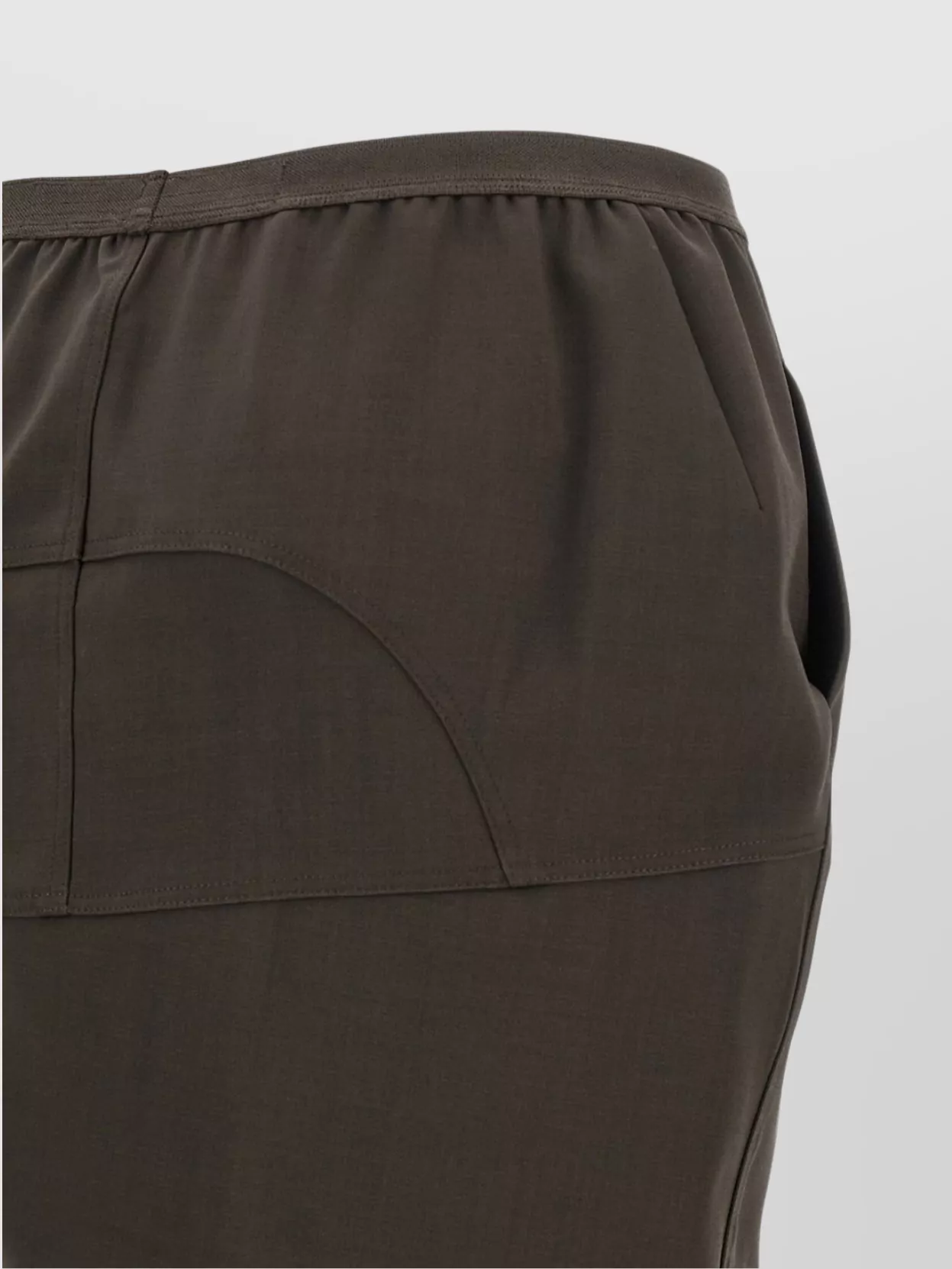 Rick Owens Long Skirt With Soft Pillar Design In Gray
