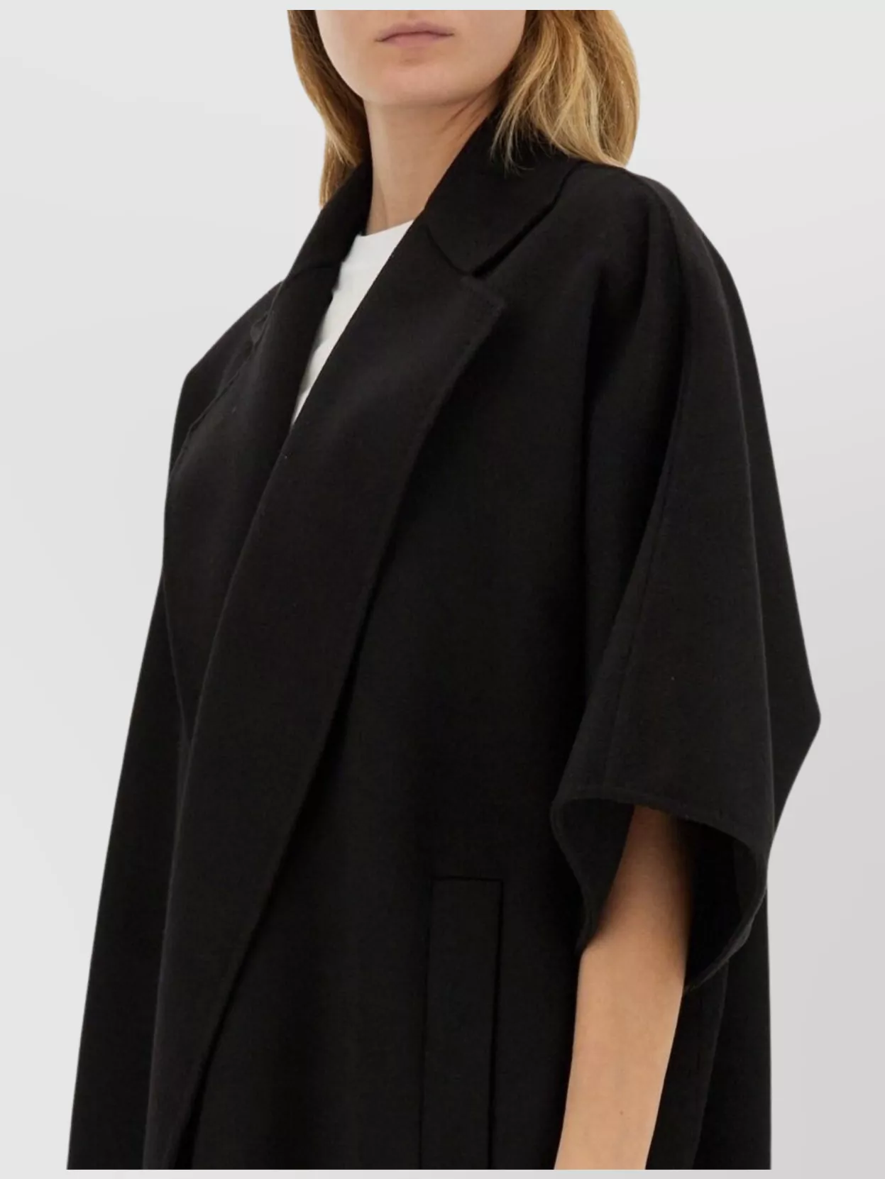 Max Mara Long Oversize Cape Coat Pockets