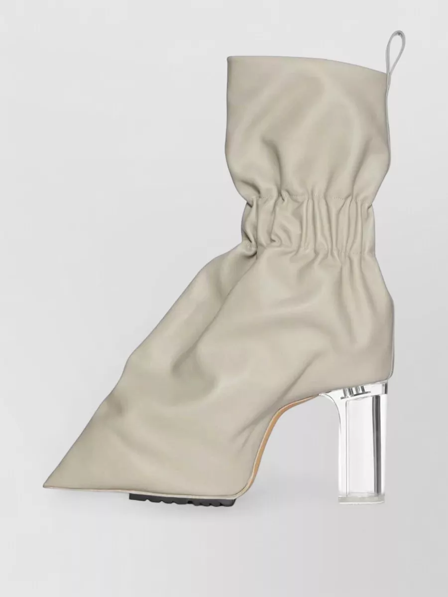 Rick Owens Leather Cuffed Pull-On Boots