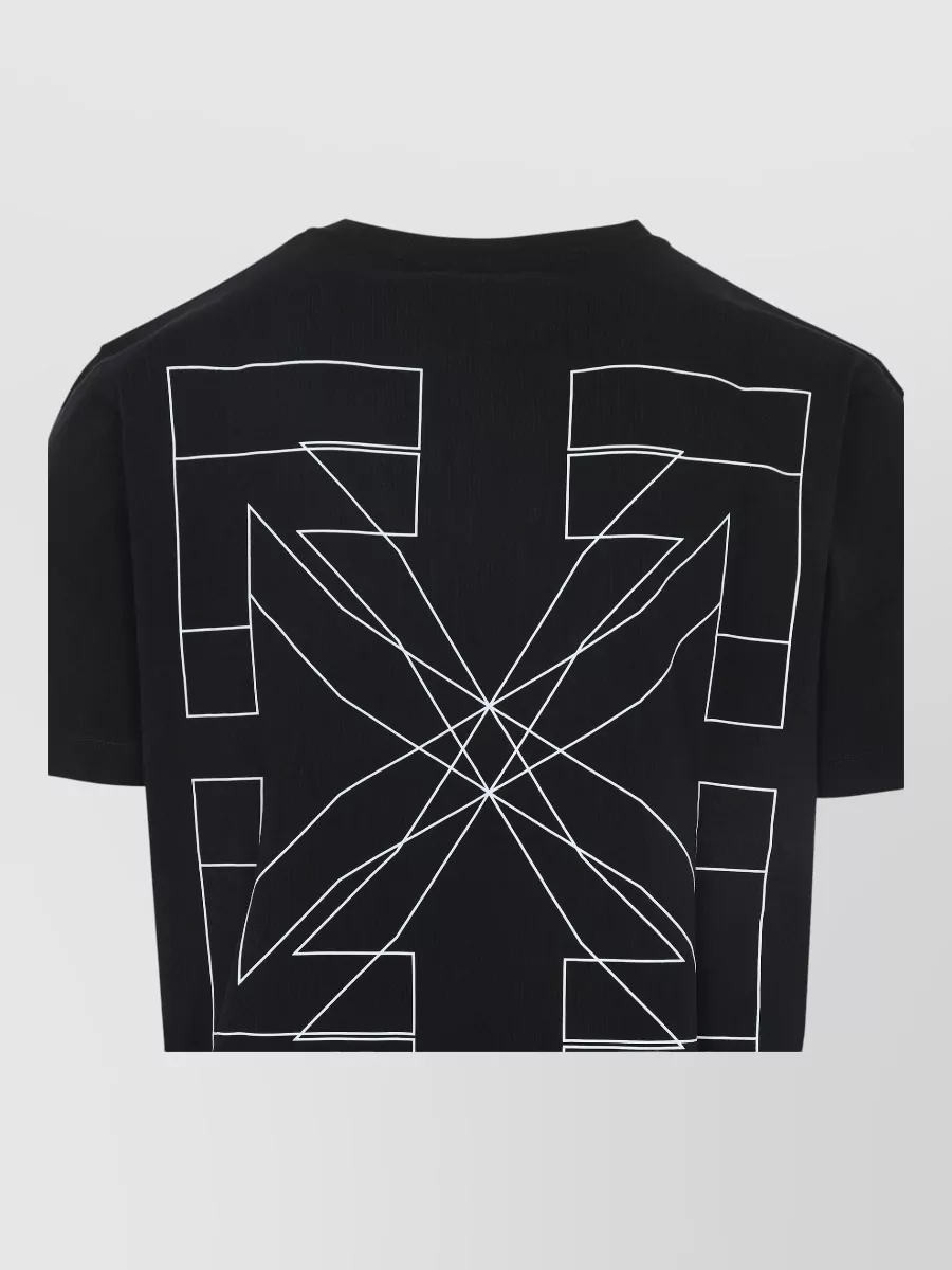 Off-White Cotton Logo Print Short Sleeve T-Shirt
