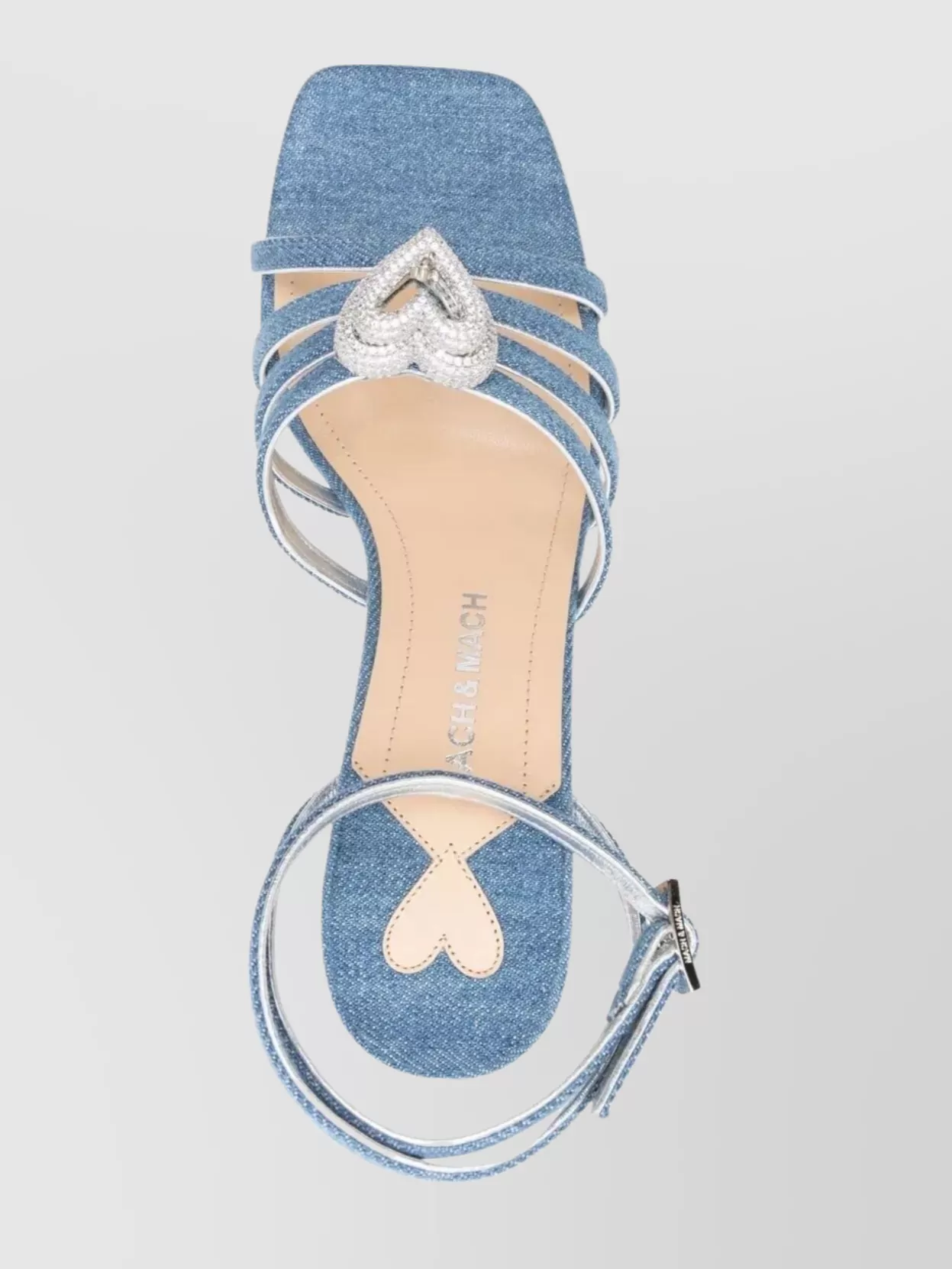 Mach&mach Double Heart Cork Wedge Sandals 120mm