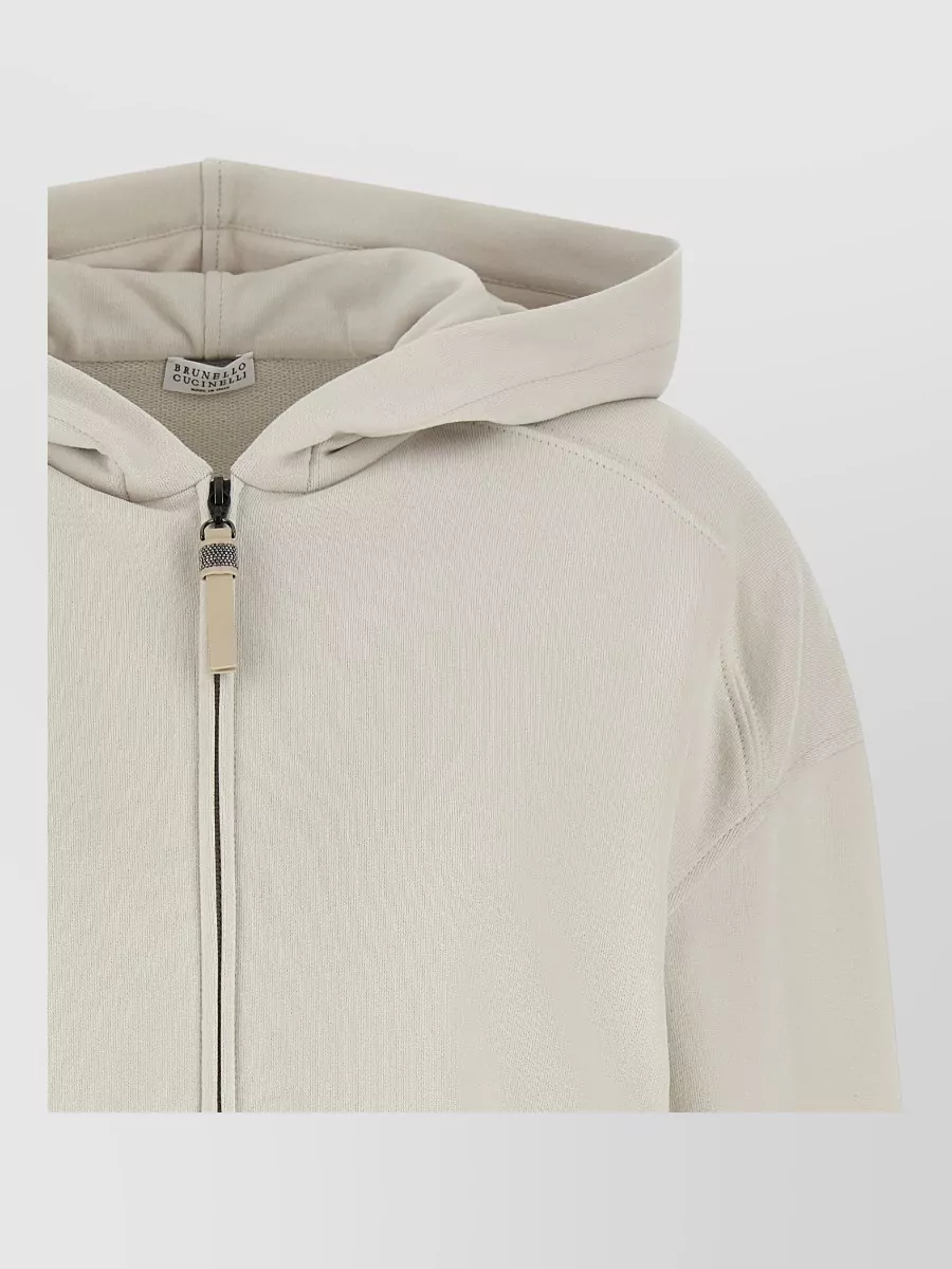 Brunello Cucinelli cotton fleece zip-up hoodie