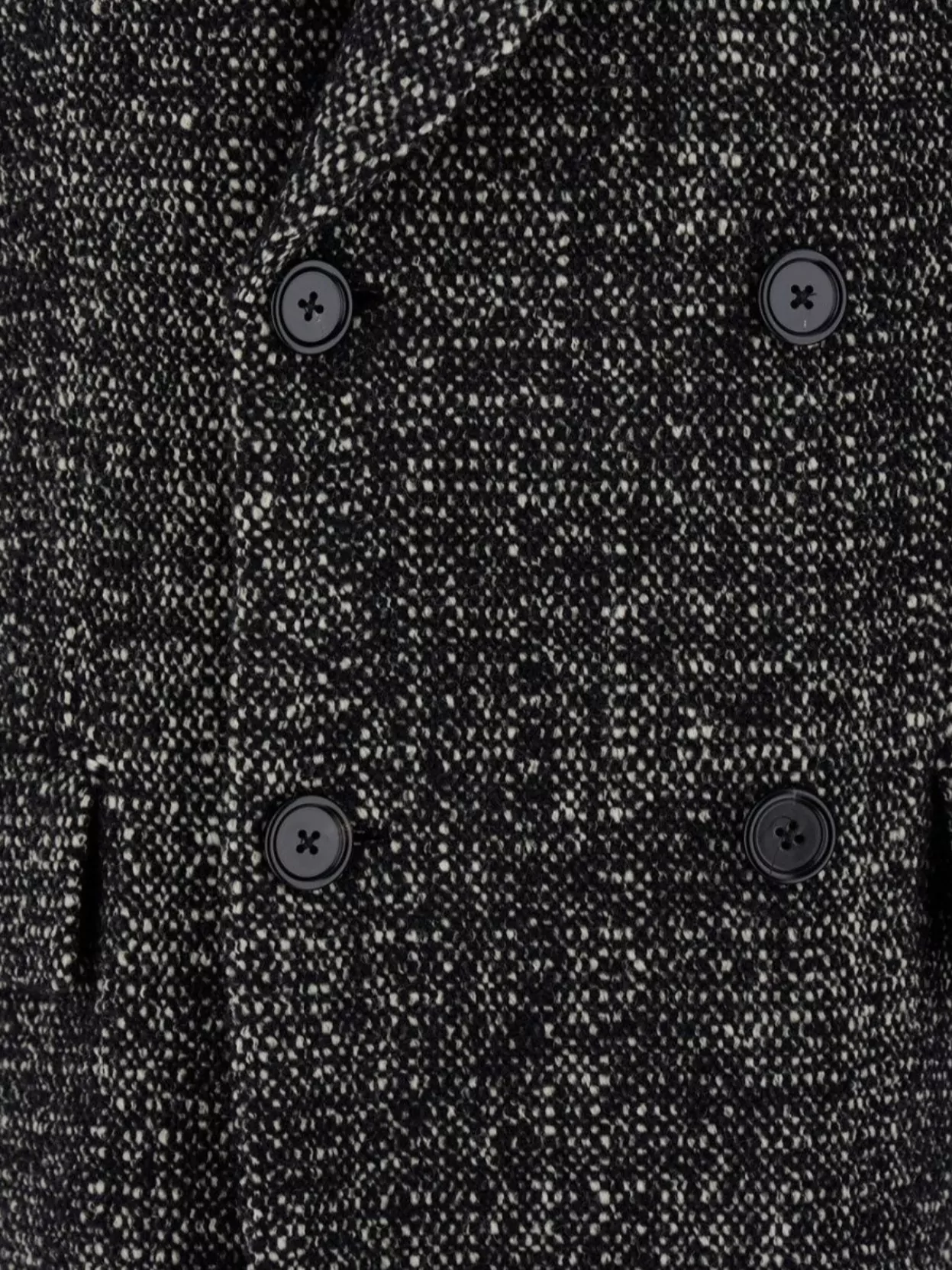Dolce & Gabbana Double-breasted Long Coat Side Pockets In Gray
