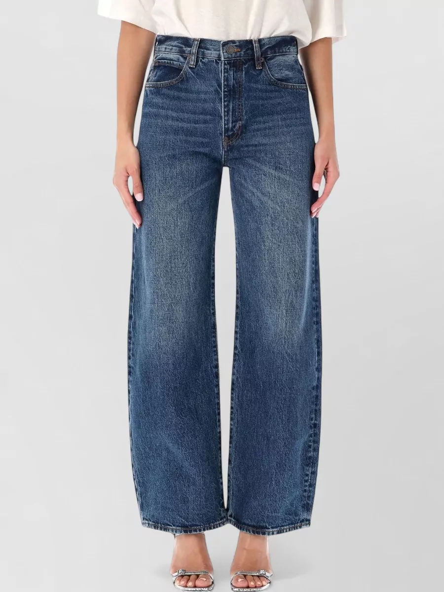 Frame denim high-rise wide-leg jeans