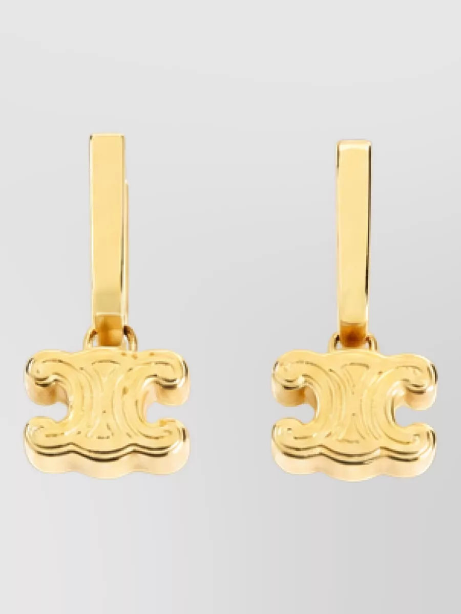 Celine Chunky Brass Earrings