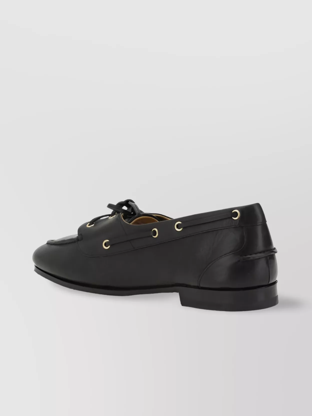 Bally Almond Toe Boat-inspired Leather Loafers