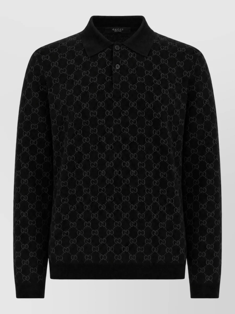 Gucci Fine-knit polo shirt