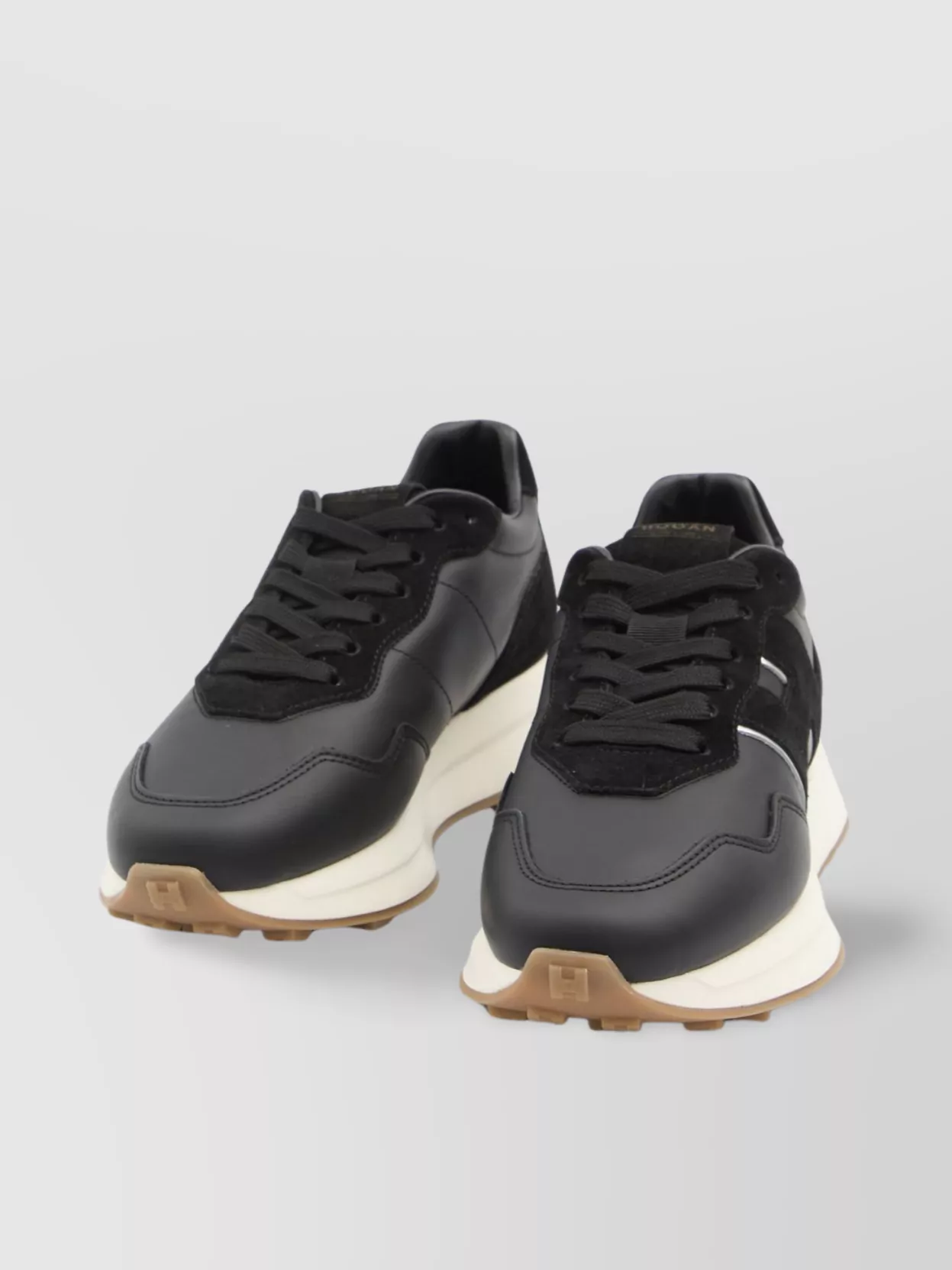 Hogan Leather High-Top Sneakers With H-Shaped Side