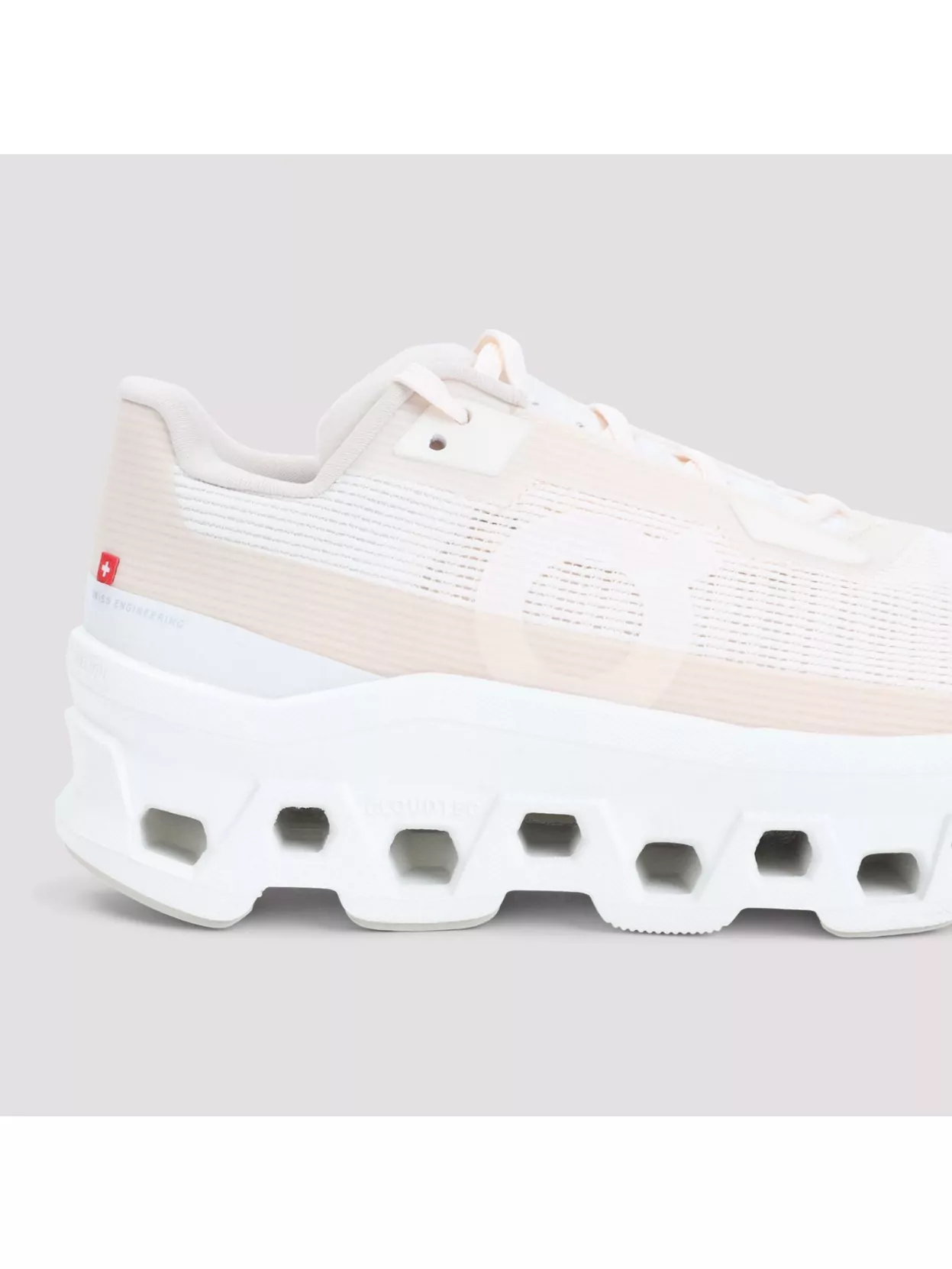 On Chunky Sole Textile Sneakers With Cut-out Design