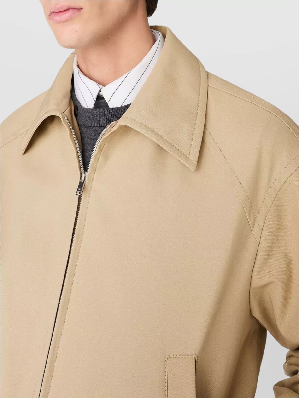 Bottega Veneta Jacket twill cotton removable collar | The