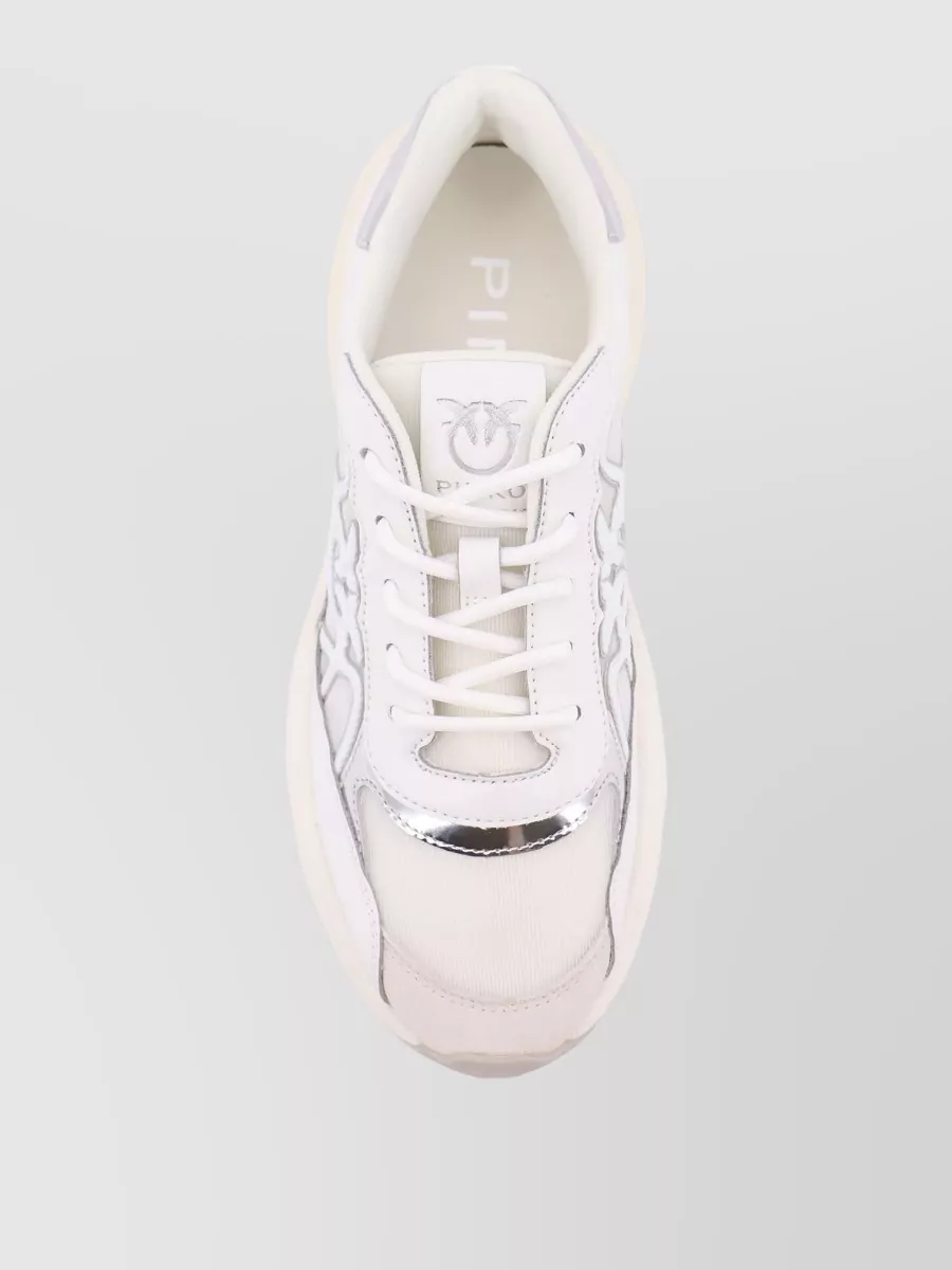 Pinko Low Top Sneakers Metallic Accents Chunky Sole