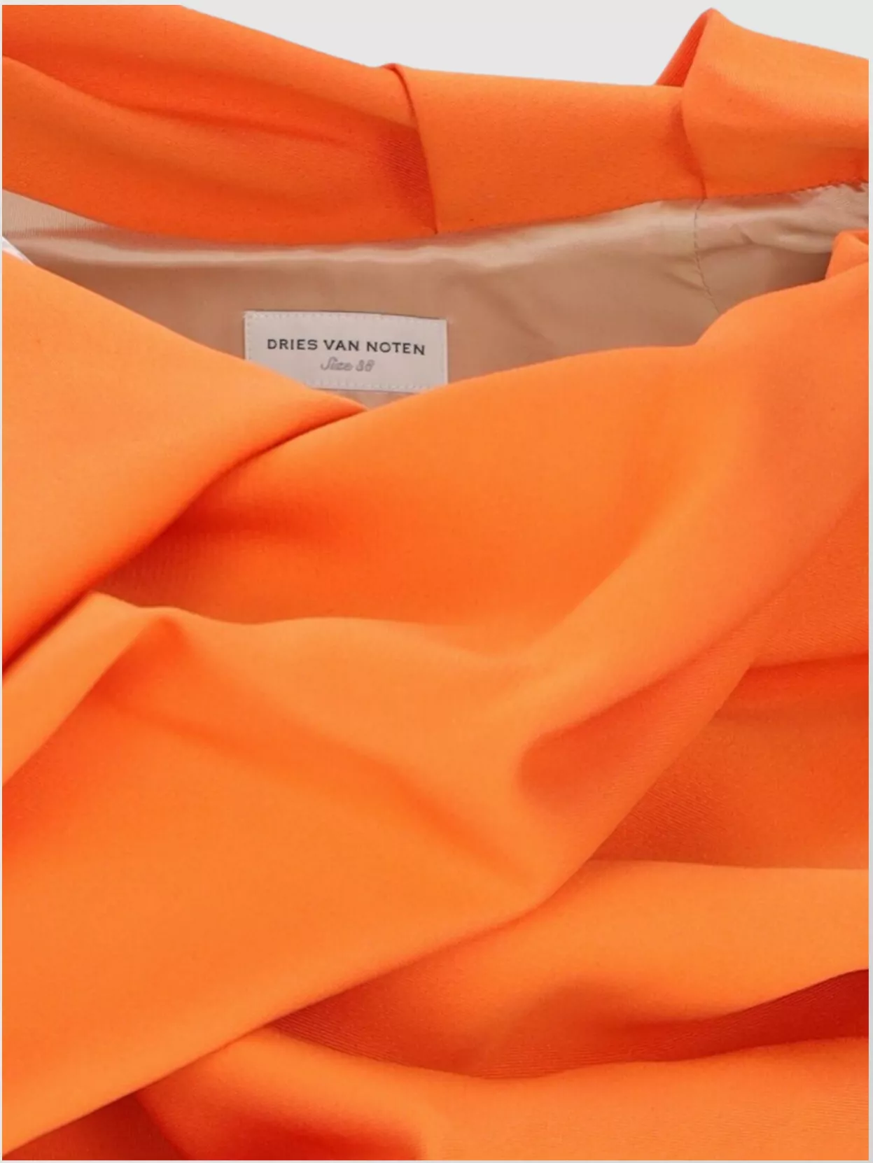 Dries Van Noten Draped Top In Orange Fabric Draped Design