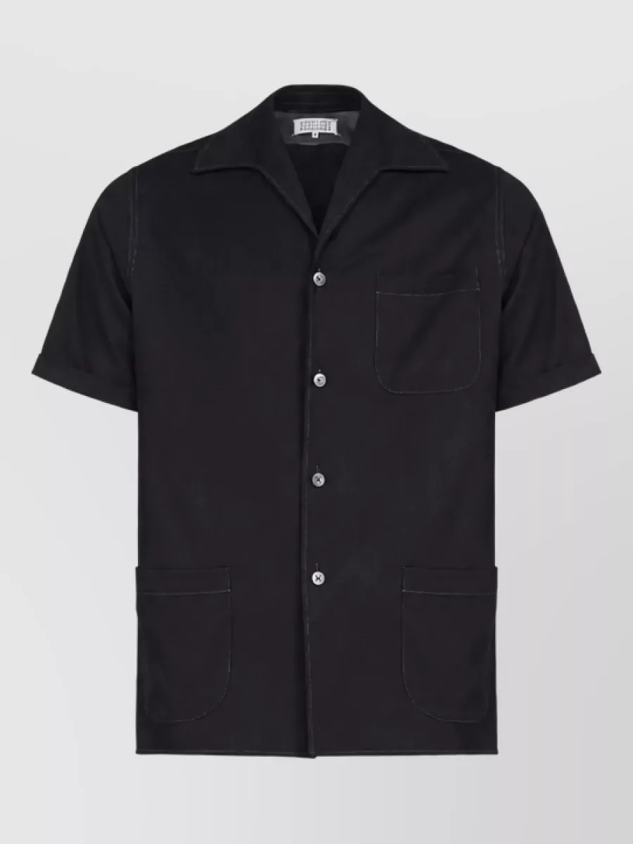 Maison Margiela wool short-sleeve shirt