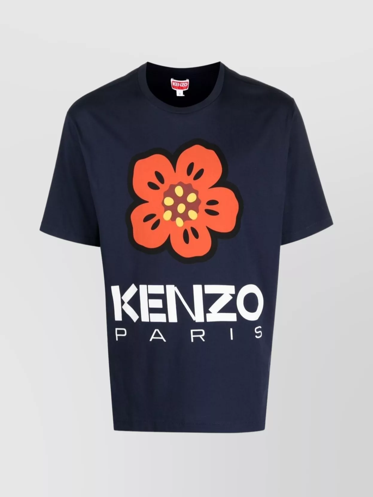 Shop Kenzo Boke Flower Round Neck Floral Print T-shirt In Blue