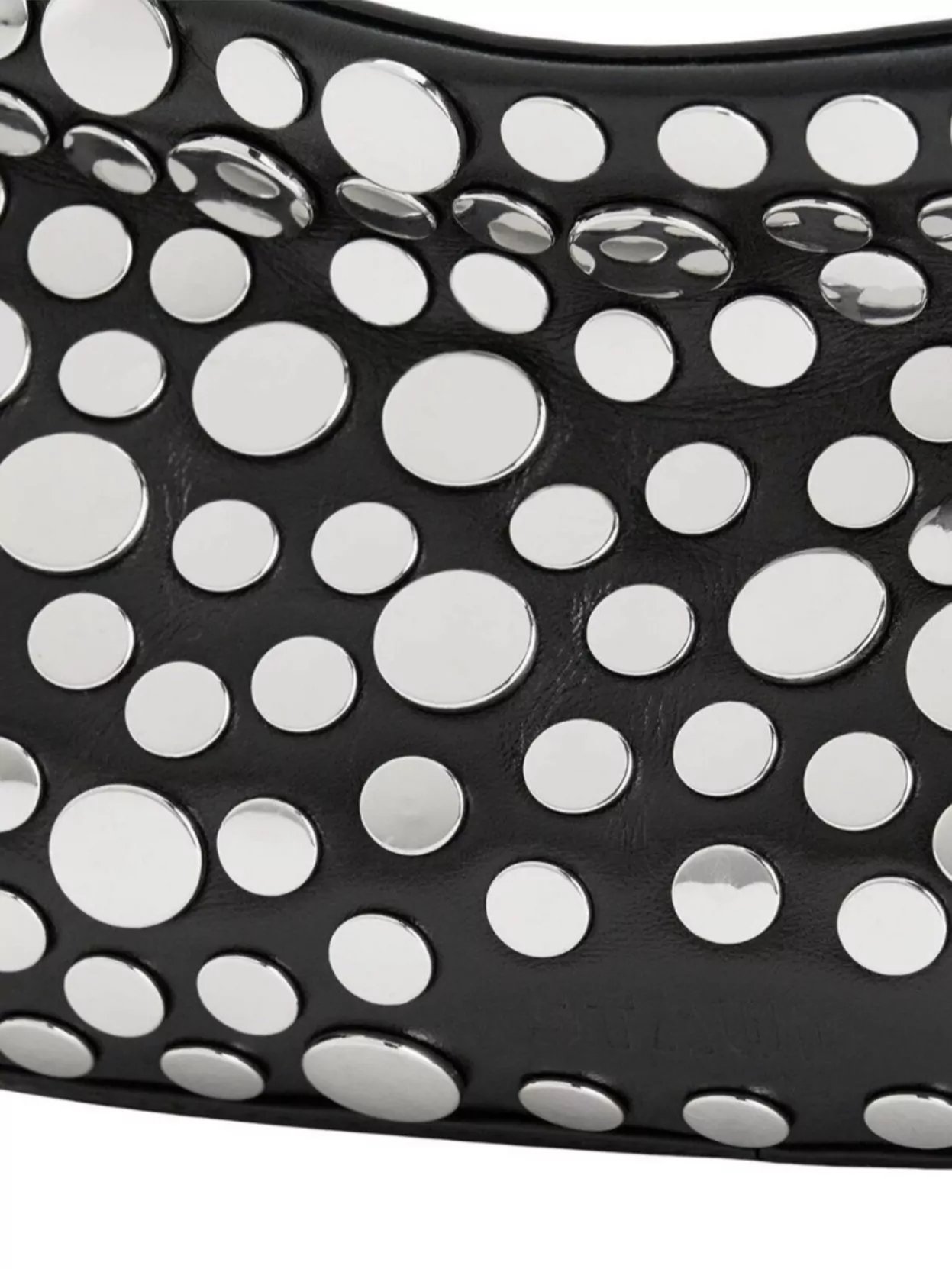 Staud Nappa Leather Shoulder Bag Rivets Design