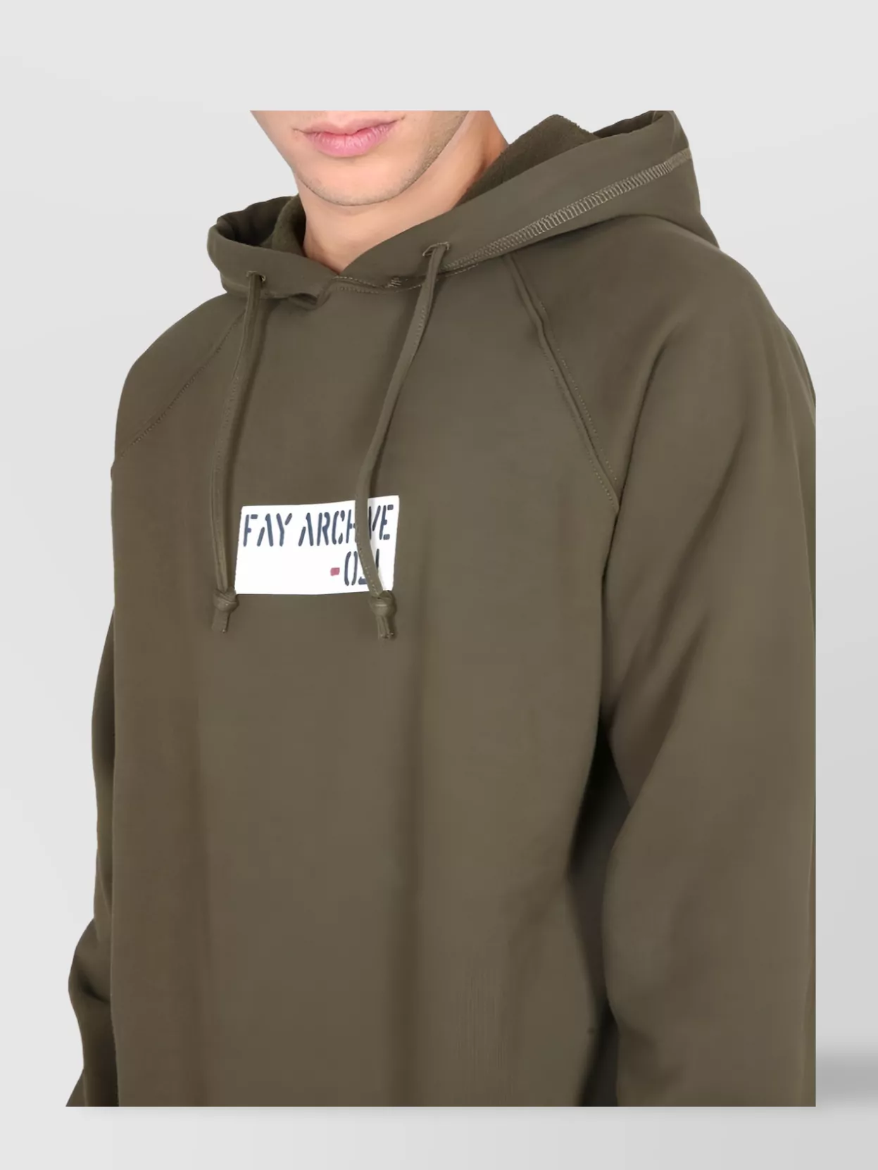 Fay "archive" Drawstring Hooded Sweatshirt