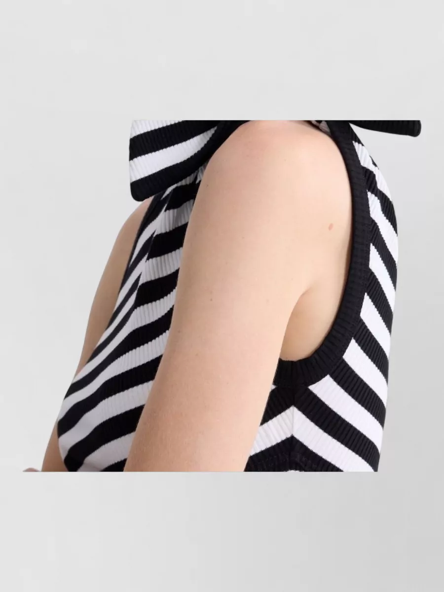 Patou Knee Length Dress One Shoulder Bow