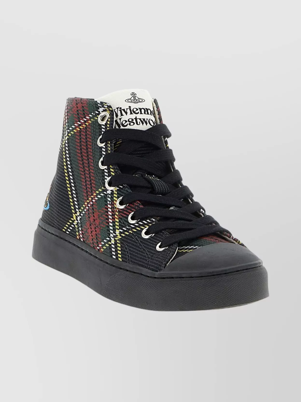 Vivienne Westwood High-top Rubber Sole Sneakers In Black
