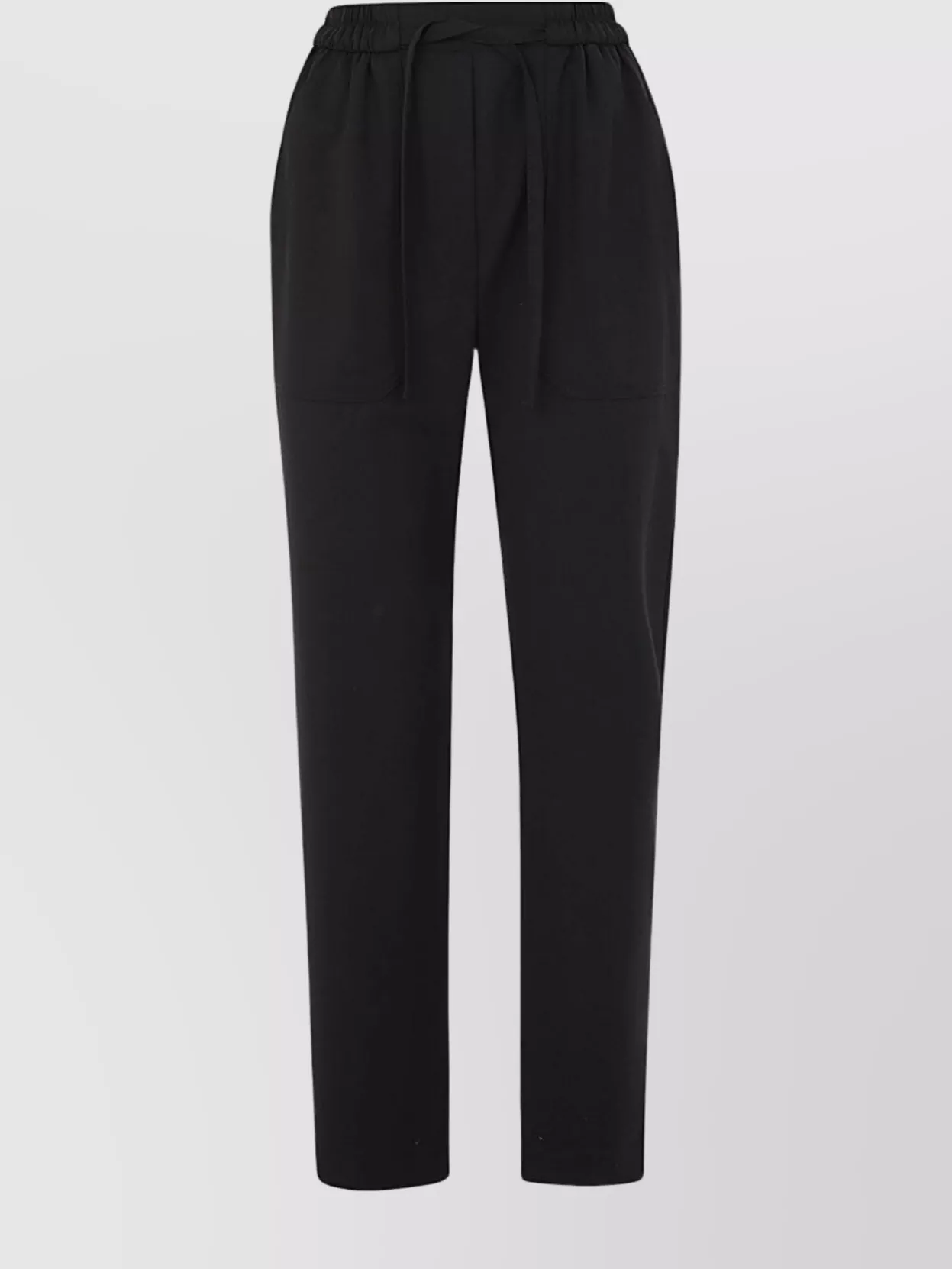 Etro Elastic Waistband Trousers Featuring Drawstring Detail In Black