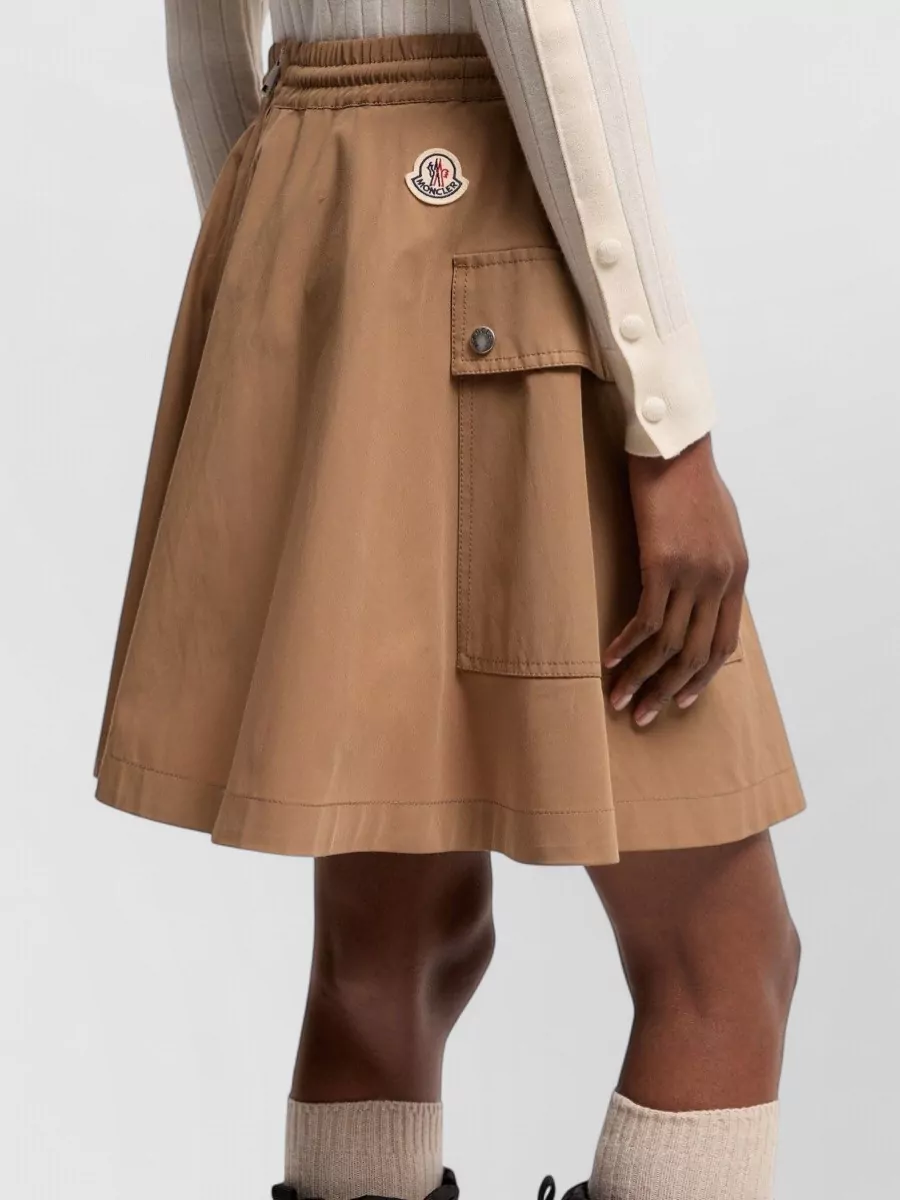 Moncler Cotton Blend A-Line Mini Skirt