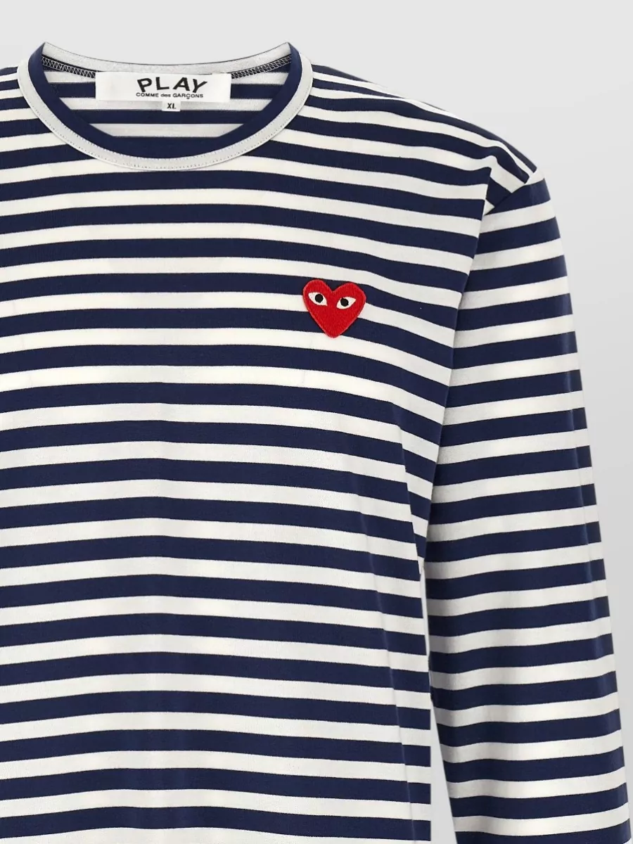 Comme Des Garçons Play Striped Long-Sleeve T-Shirt