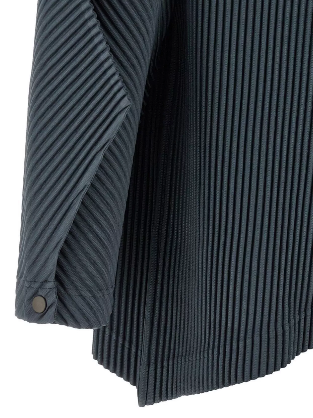 Homme Plisse Issey Miyake Modern High Collar Knit With Button Detail