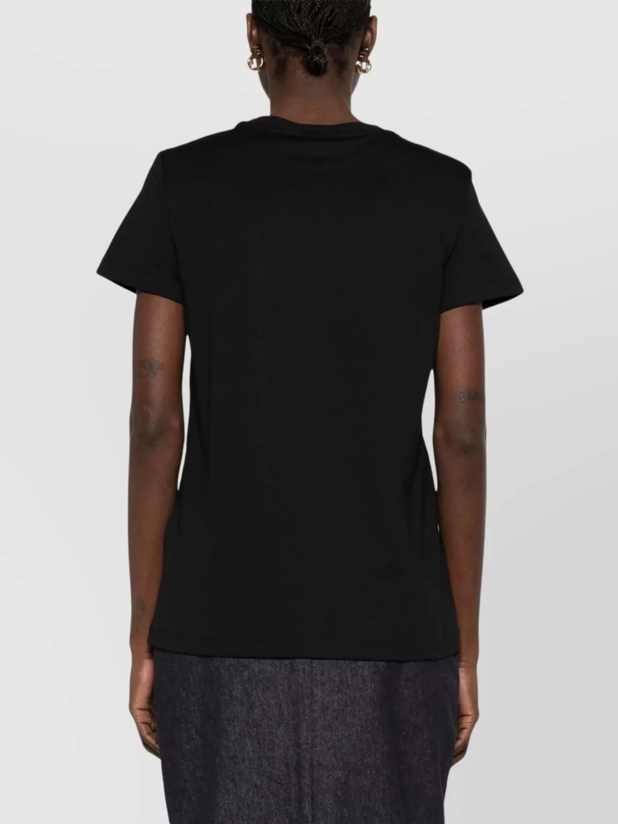 Max Mara Embellished Round Neck Top With Graphic Detail