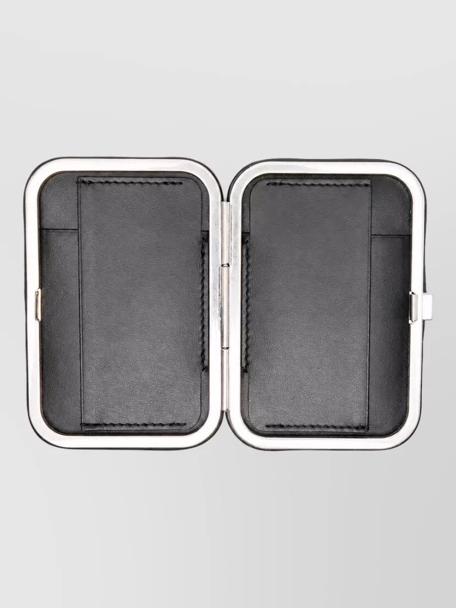 Prada Snakeskin Effect Leather Card Holder
