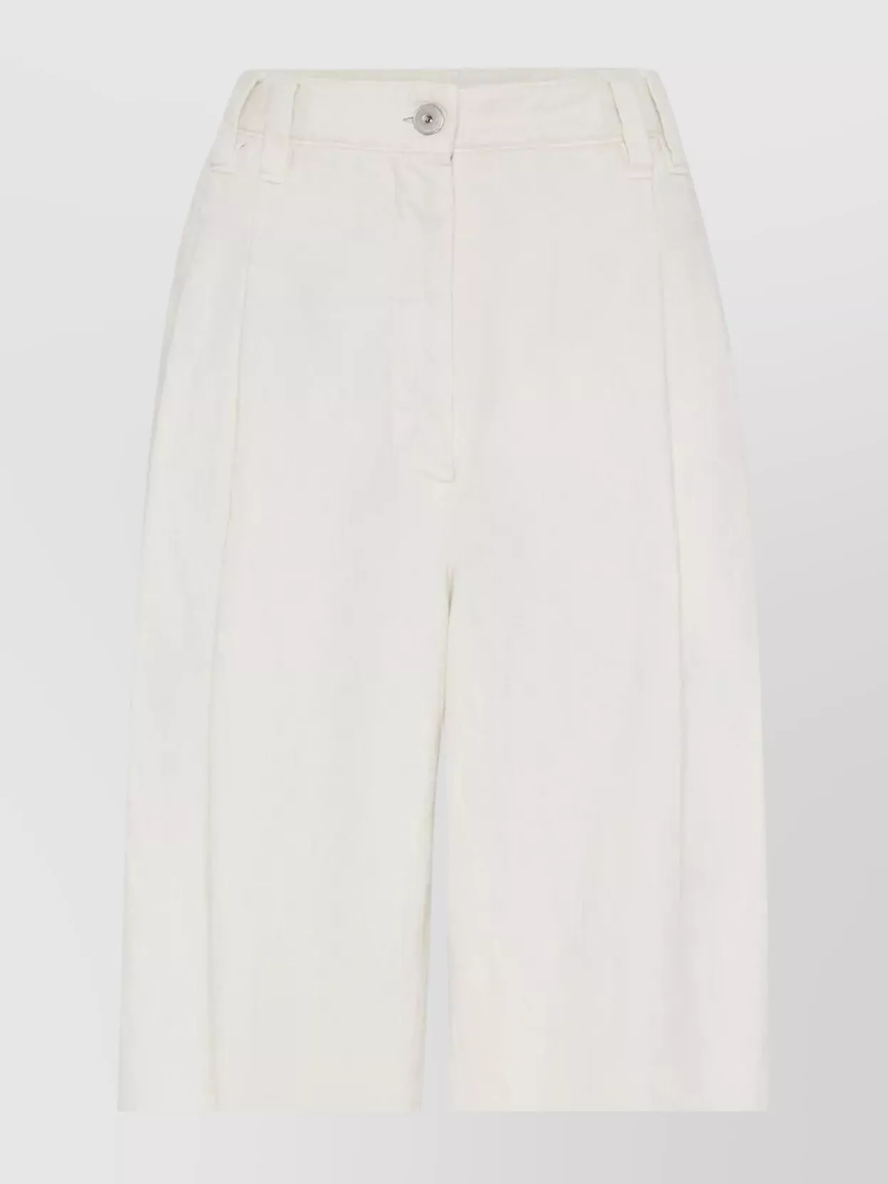 Brunello Cucinelli Belt Loops Pleated Design Side Pockets Trousers In Neutral