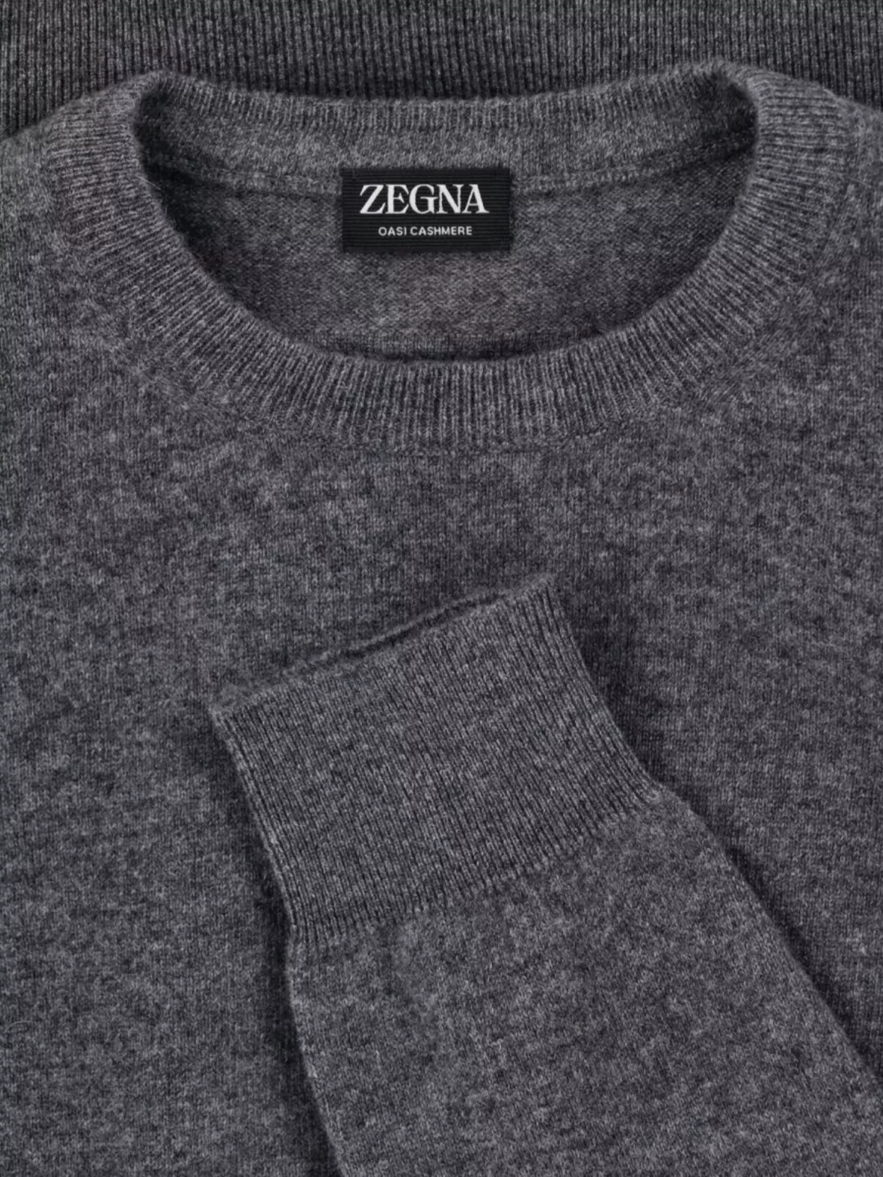 Zegna Soft Texture Long Sleeve Crew Neck Sweater