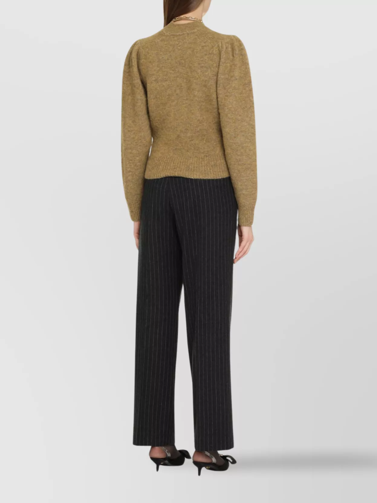 Isabel Marant Etoile Crew-Neck Sweater In Wool Blend With Puff Shoulders