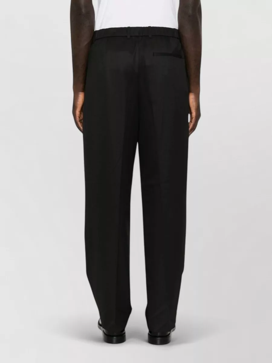 Calvin Klein Pleated Straight-Leg Tailored Trousers