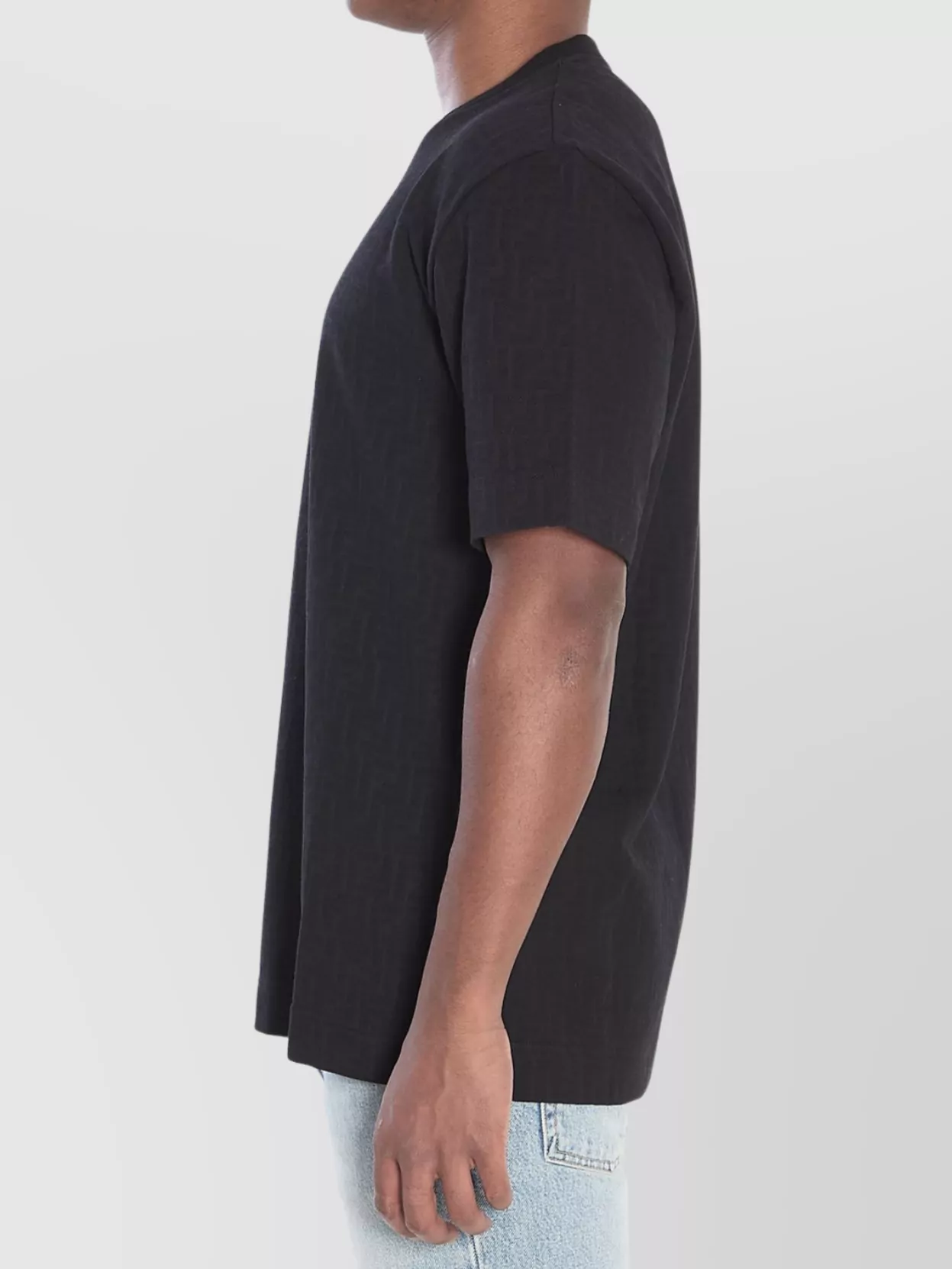 Fendi Monogrammed Geometric Pattern Crew Neck T-Shirt