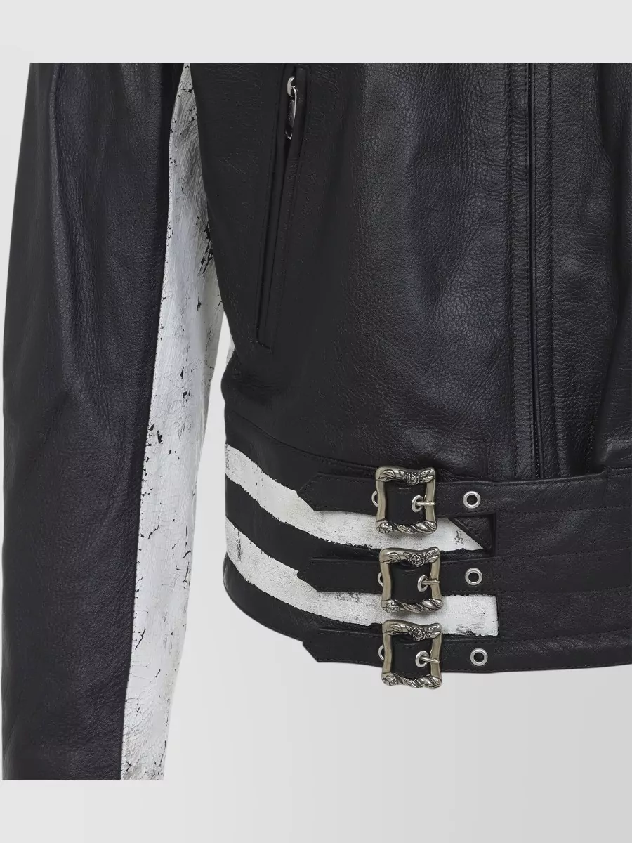 Enfants Riches Deprimes Restraint Leather Jacket Buckle Collar